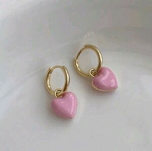 Women Vintage drop pink earrings